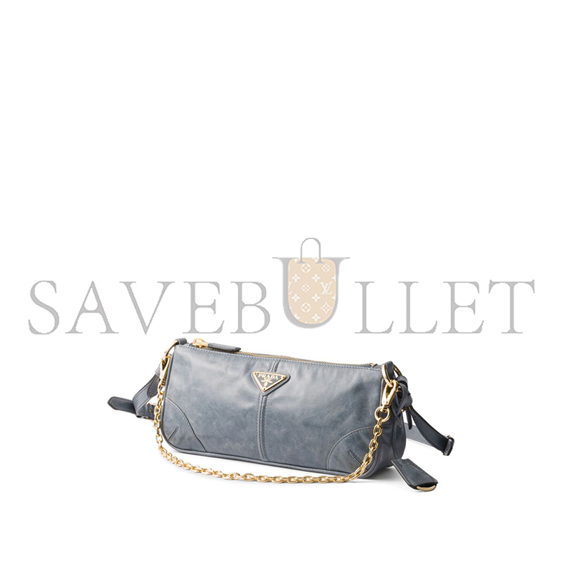 PRADA RE-EDITION 2002 MEDIUM LEATHER SHOULDER BAG 1BC221 (26*11.5*6cm)